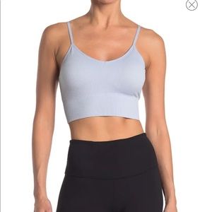 Z by Zella seamless longline bralette bra blue feather L